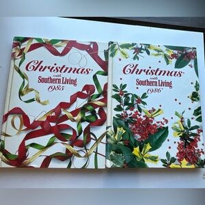 Vintage Lot of 2 Southern Living Christmas Hardbook Books 1985 1986